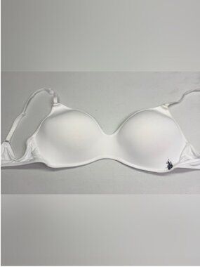 U.S. Polo Assn. White Wireless Lightly Lined T-Shirt Bra 38C *P1096